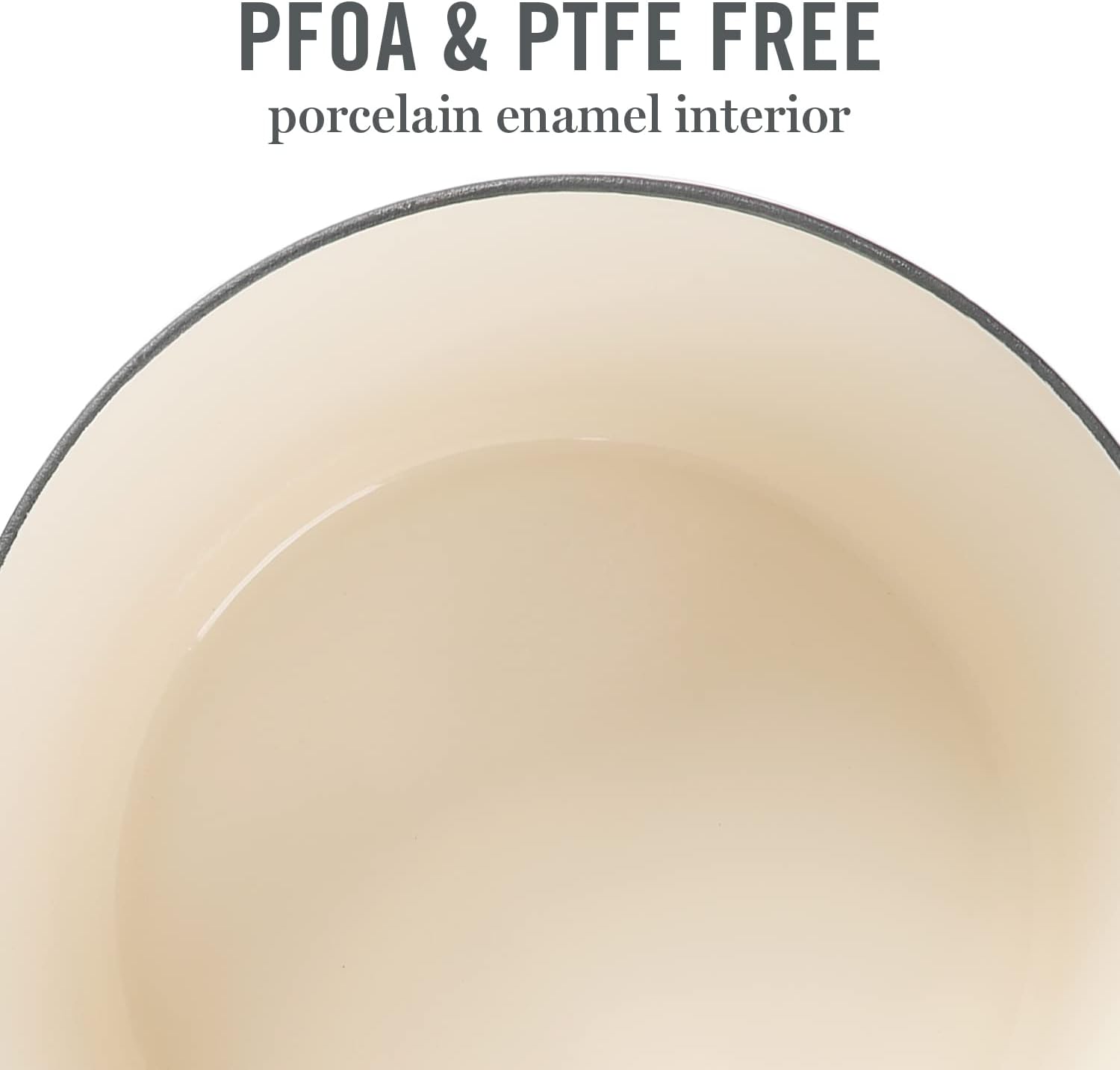 MARTHA STEWART Gatwick 7 QT Enamel Cast Iron Dutch Oven, Yellow - Image 4